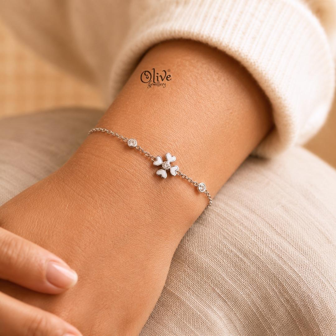Stainless Steel Bracelets - 236-Silver shade