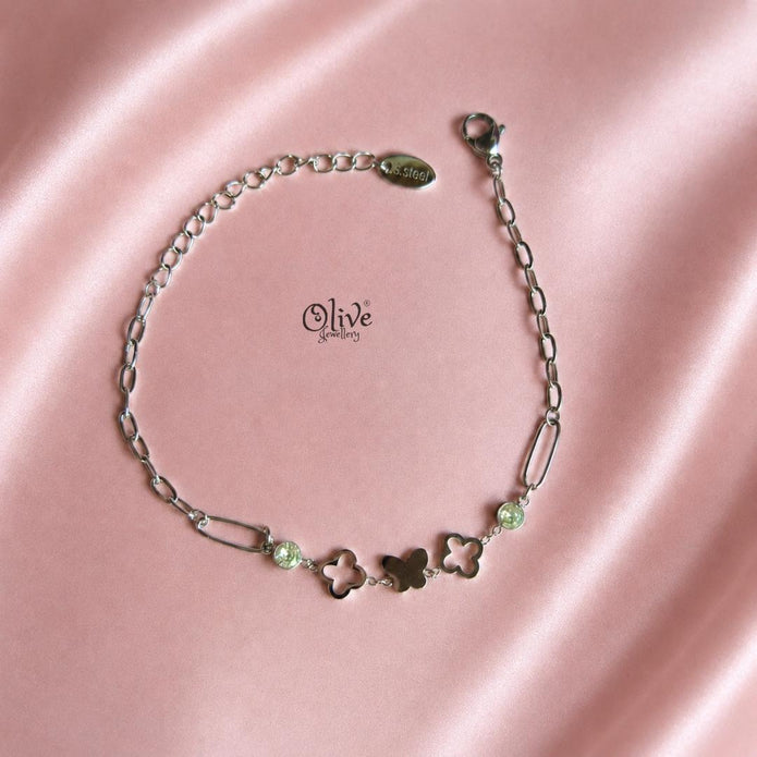 Stainless Steel Bracelets - 241-Silver shade