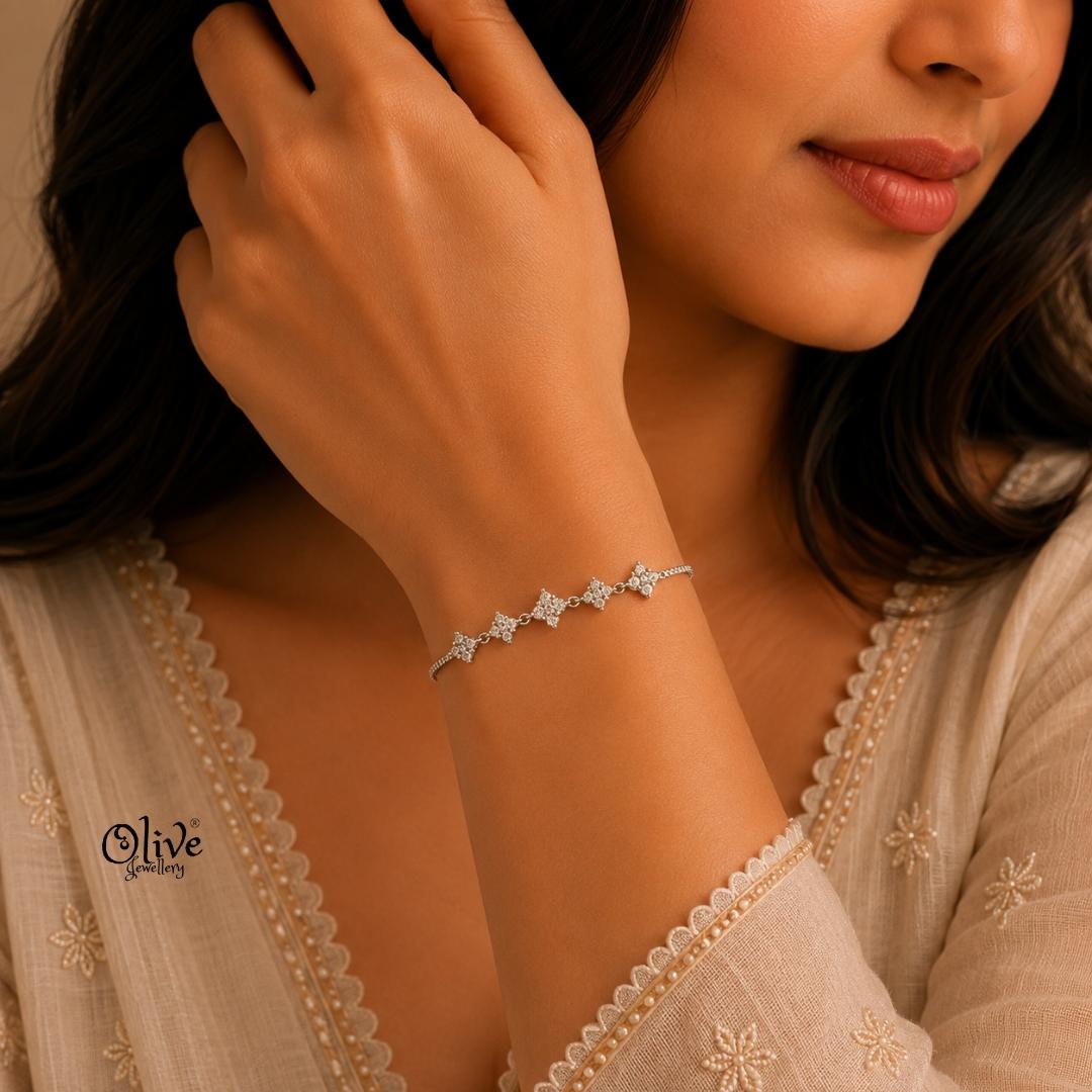Stainless Steel Bracelets - 077(Silver Shade)
