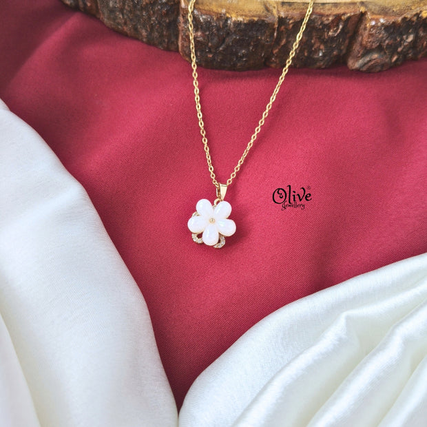 Five Petal Flower-Spinning Pendant-Gold- Shade