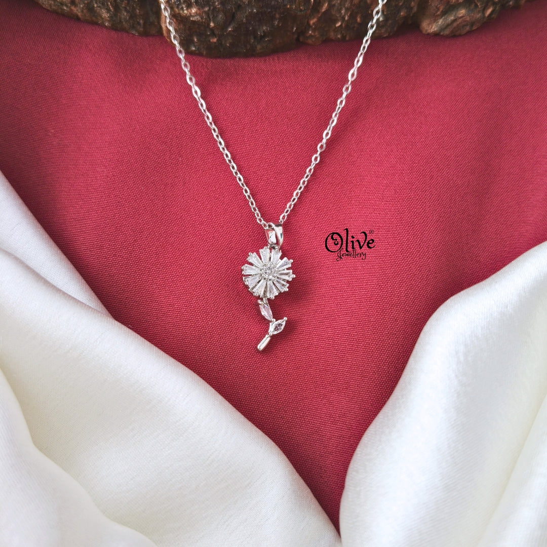 Flower Shape -Spinning Pendant-silver- Shade