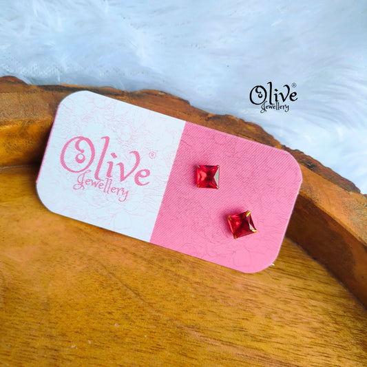 Single Stone Studs Earrings - 9