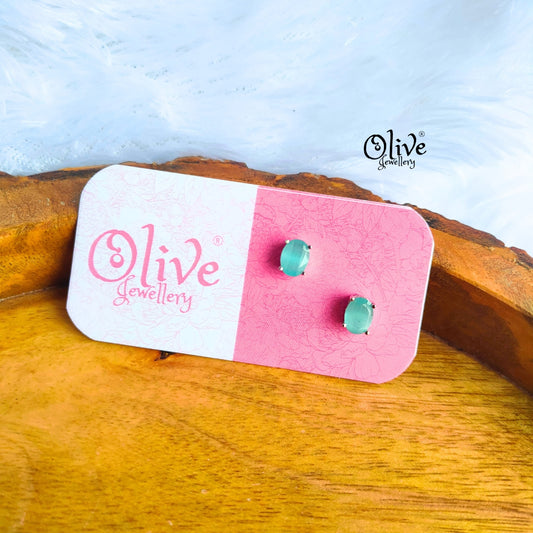 Single Stone Studs Earrings - 20