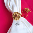 Flower Matt Finish Finger Ring -005