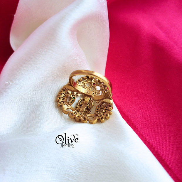 Laksmi Devi Matt Finish Finger Ring-020