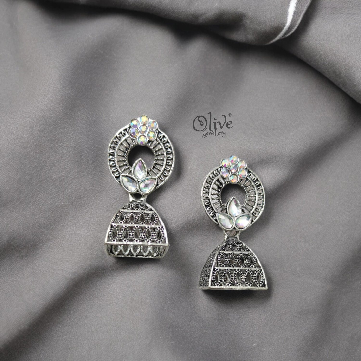 Silver Oxidized Earrings